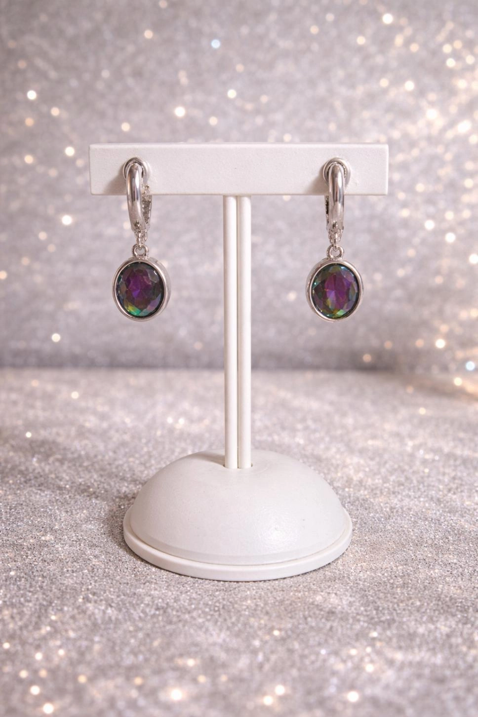 Taşlı Sallantılı Küpe