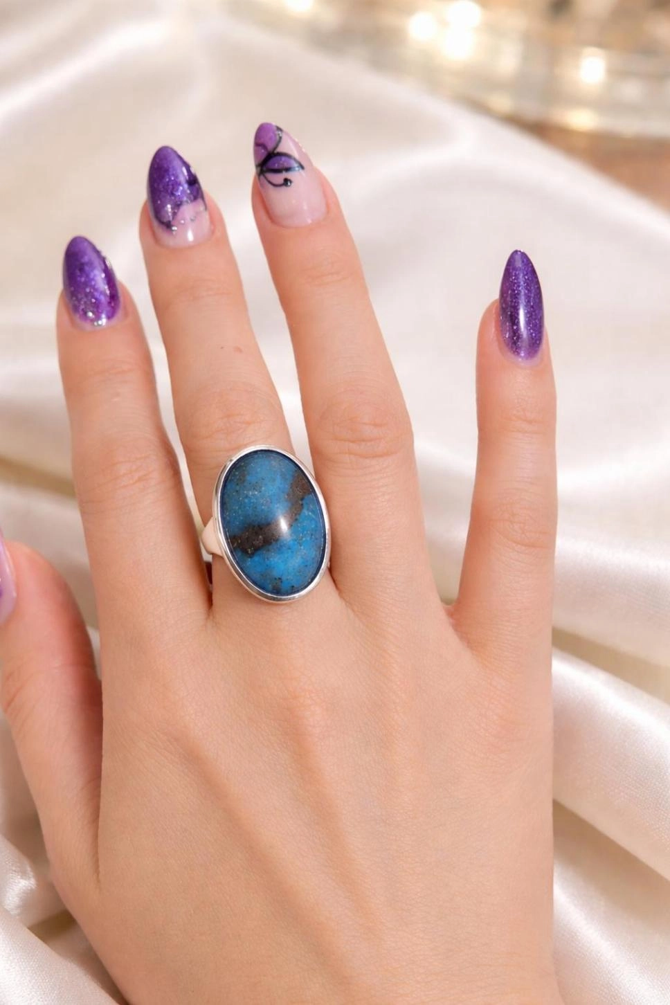 Turkuaz Taşlı Yüzük