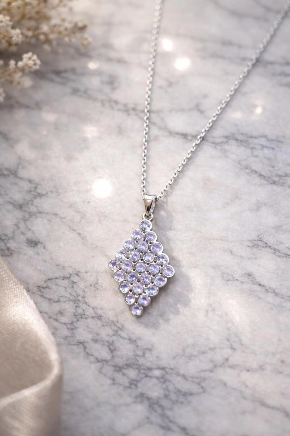 Amatist Taşlı Kolye