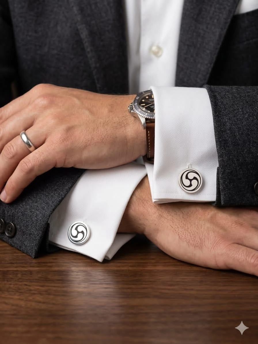 Sedefli Erkek Kol Düğmesi