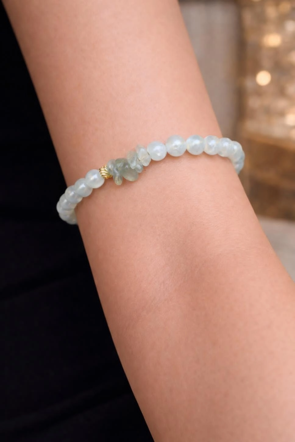 Selenit Taşlı Ve İnci Taşlı Bileklik