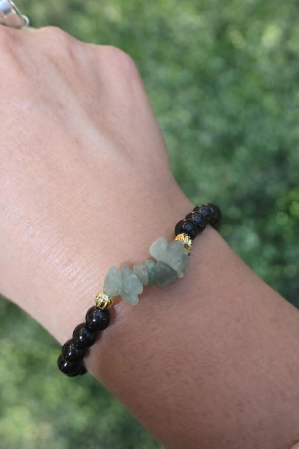 Granat Ve Akuamarin Taşlı Bileklik