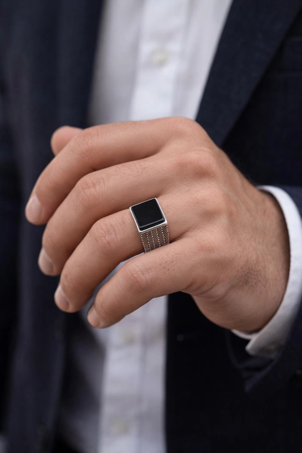 Oniks Taşlı Yüzük