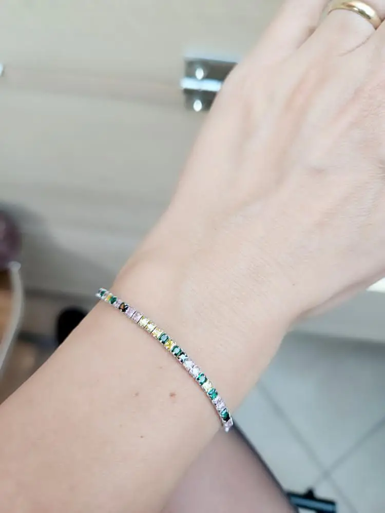 Renkli Zirkon Taşlı Suyolu Bileklik