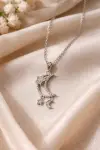 Sallantılı Ay Yıldız Kolye