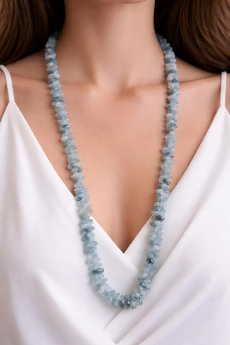 Akuamarin Taşlı Kolye 