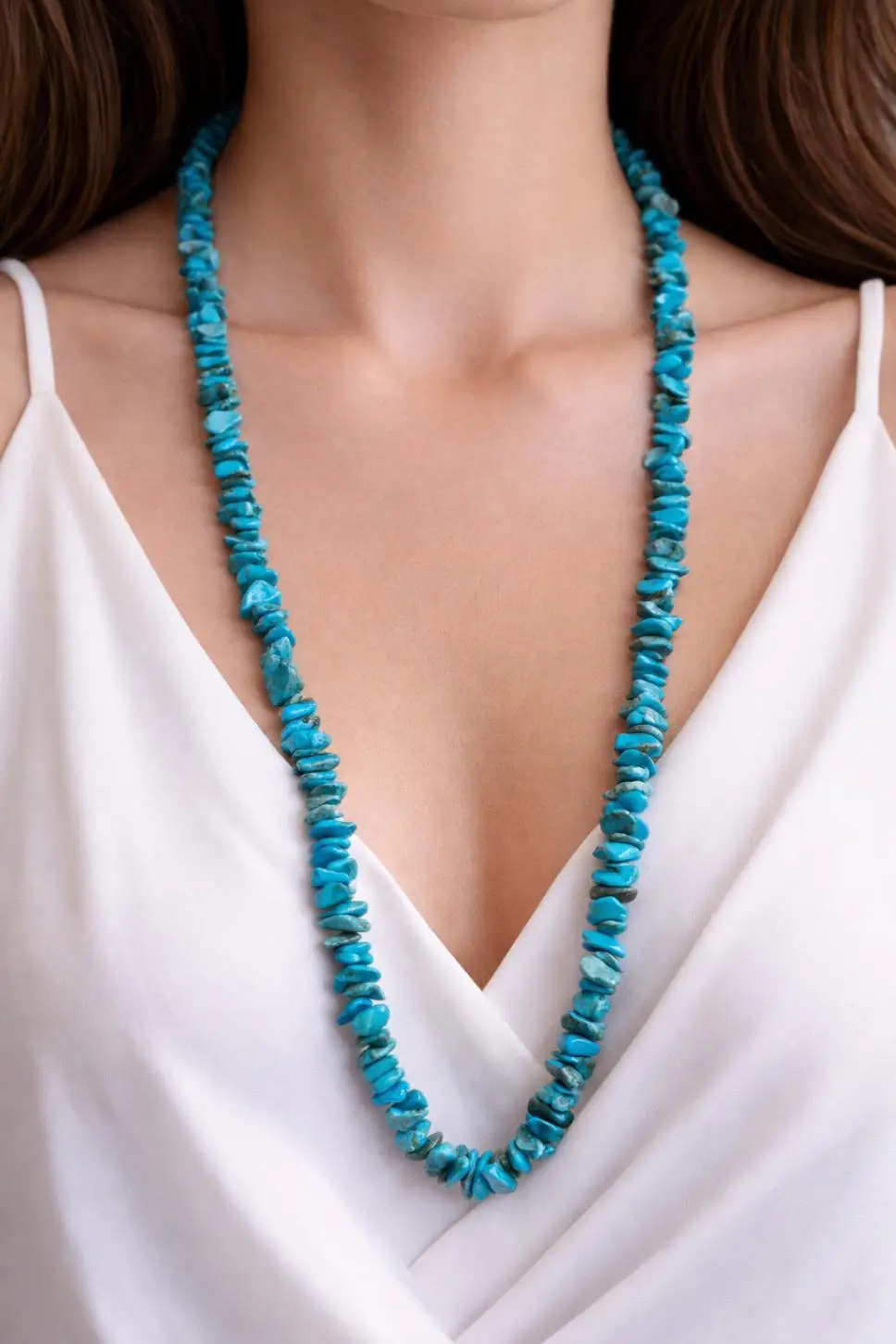 Turkuaz Taşlı Kolye 