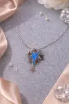 Opal Taşlı Yıldız Kolye