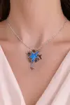 Opal Taşlı Yıldız Kolye