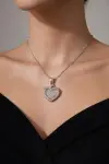 Taşlı Kalp Kolye
