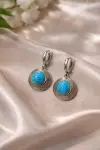 Turkuaz Taşlı Küpe 