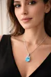 Akuamarin Taşlı Kolye 