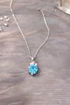 Akuamarin Taşlı Kolye 