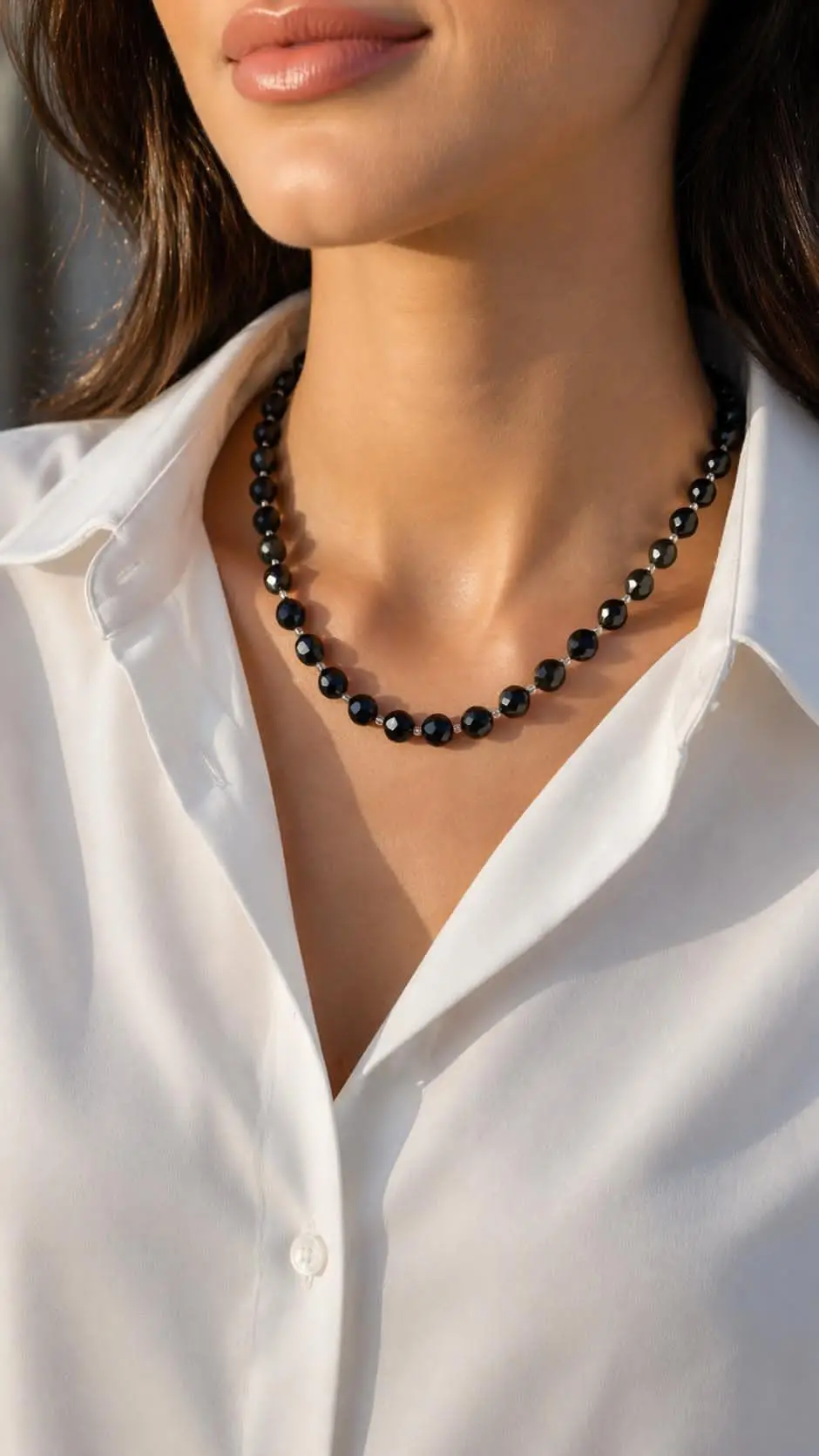 Obsidyen Taşı Kolye 