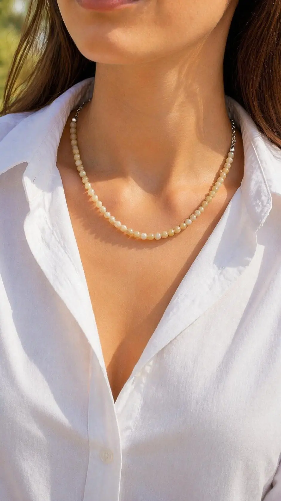 Kalsit Taşlı Kolye 