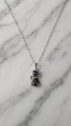 Mıstık Topaz Taşlı Kedi Kolye 