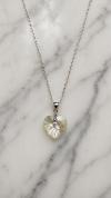 Kristal Taşlı Kalp Kolye 