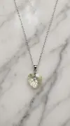 Kristal Taşlı Kalp Kolye 