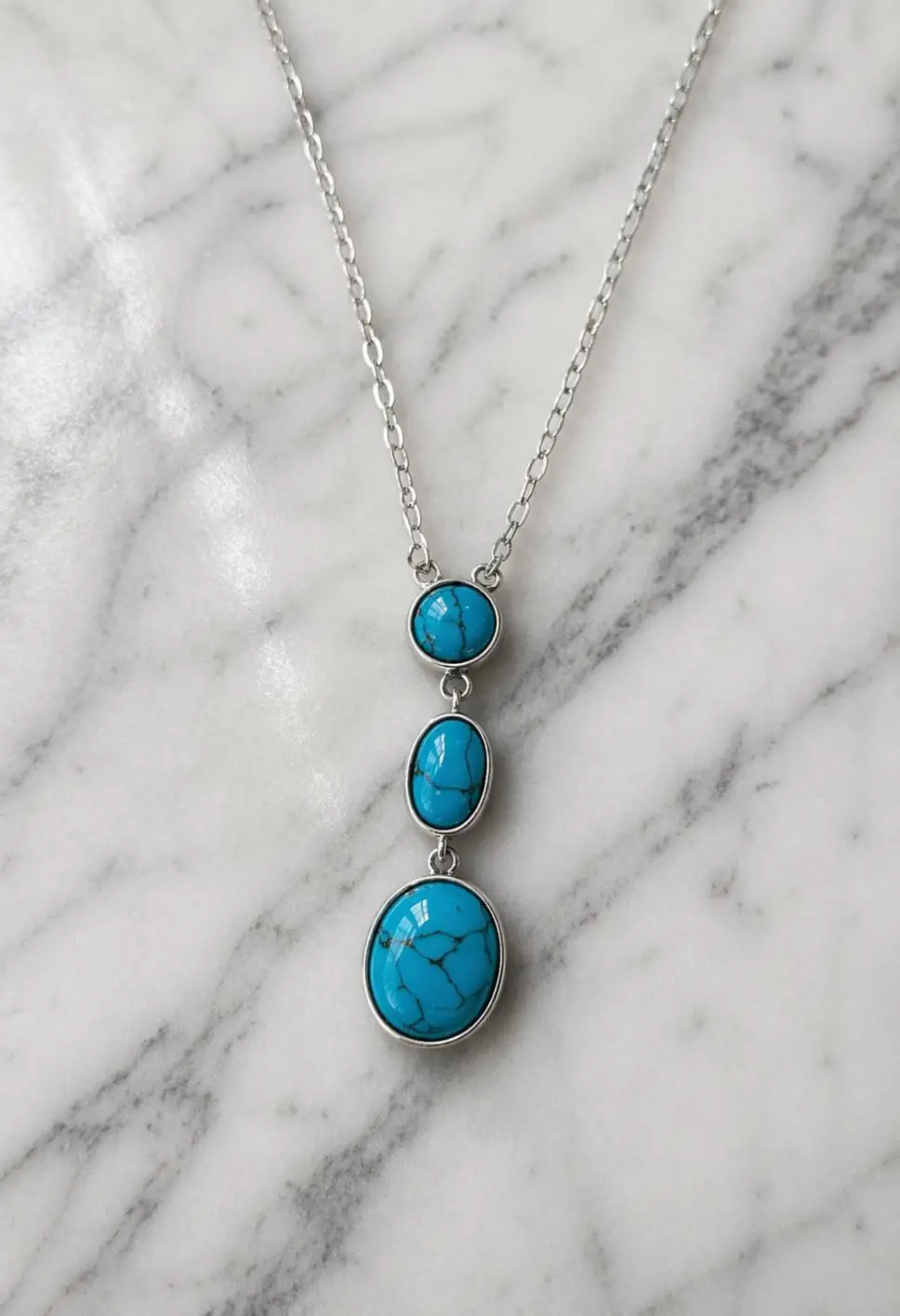 Turkuaz Taşlı Kolye 