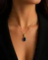 Safir Taşlı Kolye 