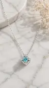Akuamarin Taşlı Kolye 