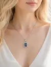 Mıstık Topaz Taşlı Kolye 