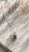 Mıstık Topaz Taşlı Kolye