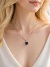 Safir Taşlı Kolye 