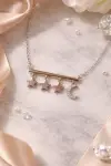 Sallantılı Ay Yıldız Kolye