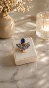 Safir Taşlı Yelpaze Yüzük 
