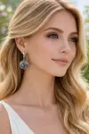 Mıstık Topaz Taşlı Küpe 