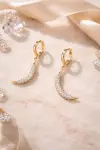 İncili Hilal Küpe 