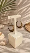 Leopar Desenli Halka Küpe 