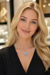 Opal Taşlı Yonca Kolye 