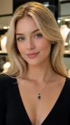 Mıstık Topaz Taşlı Kolye 