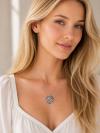 Renkli Taşlı Kalp Kolye 