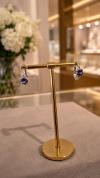 Mıstık Topaz Taşlı Küpe 