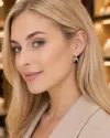 Mıstık Topaz Taşlı Küpe 
