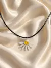 Sitrin Taşlı Güneş Kolye 