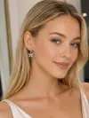 Taşlı Kelebek Küpe 