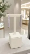 Taşlı U Halka Küpe 