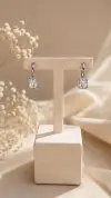 Taşlı Sallantılı Küpe 