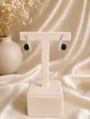 Oniks Taşlı Tasarım Küpe 