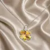 Kristal Taşlı Kartanesi Kolye 