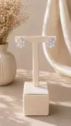 Taşlı Çiçek Küpe 