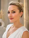 Taşlı Tasarım Küpe 