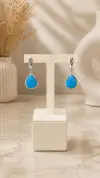 Turkuaz Taşlı Küpe 