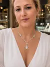 Zincir Detaylı Deniz Yıldızı Kolye 