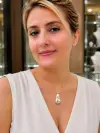 İncili L Harfi Kolye 