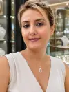 İncili Ç Harfi Kolye 